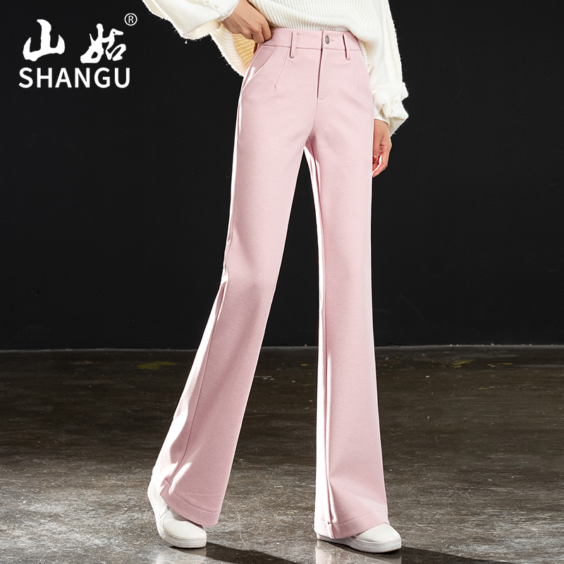【秋冬必备】高腰显瘦粉色毛呢裤，让你拥有迷人长腿！
