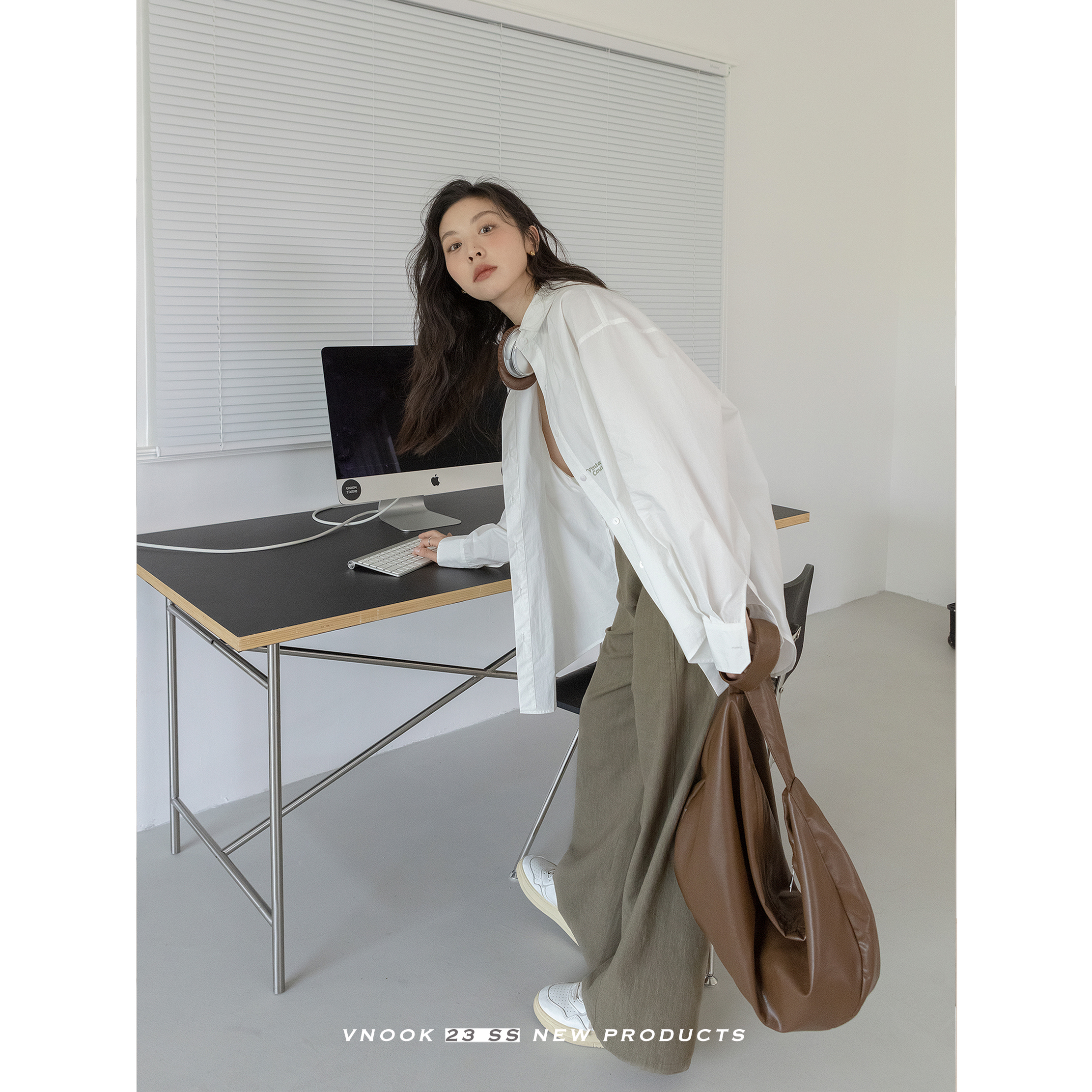 【衣衣推荐】VNOOK 2023新款纯色长袖衬衫女，设计感满满，洗水棉材质舒适度up！
