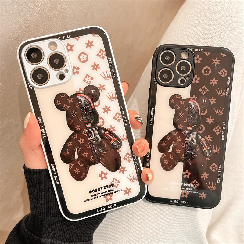 奢华潮牌熊 iphone13 12promax手机壳