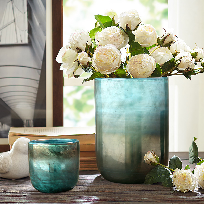 ins欧美设计感玻璃花瓶摆件花盆